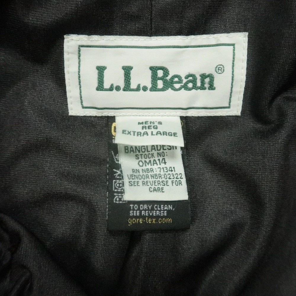 VINTAGE LL Bean Jacket Mens XL Green Brown Gorpcore‎ GTX Full Zip Pockets Chores